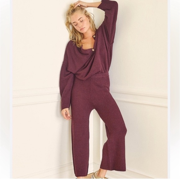 Free People Hailee Sweater Set in Red - Picture 3 of 9